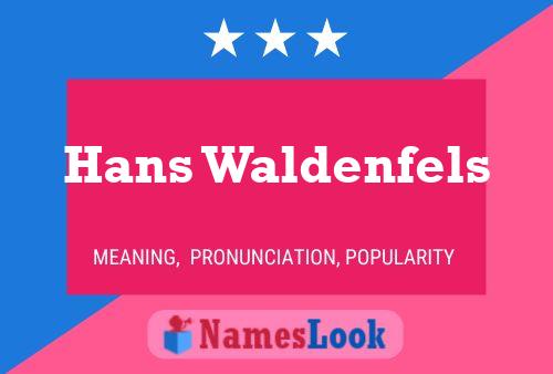 Hans Waldenfels 名字海报