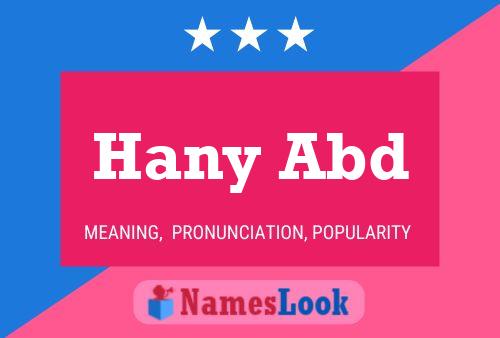 Hany Abd 名字海报