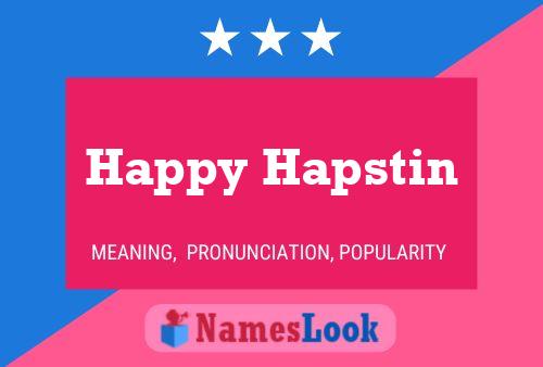 Happy Hapstin 名字海报