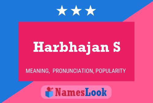 Harbhajan S 名字海报