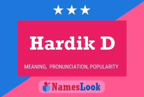 Hardik D 名字海报