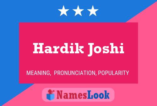 Hardik Joshi 名字海报