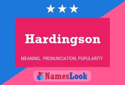 Hardingson 名字海报