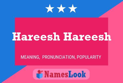 Hareesh Hareesh 名字海报