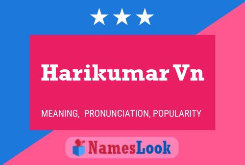 Harikumar Vn 名字海报