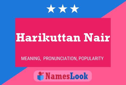 Harikuttan Nair 名字海报