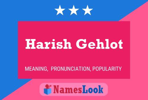 Harish Gehlot 名字海报