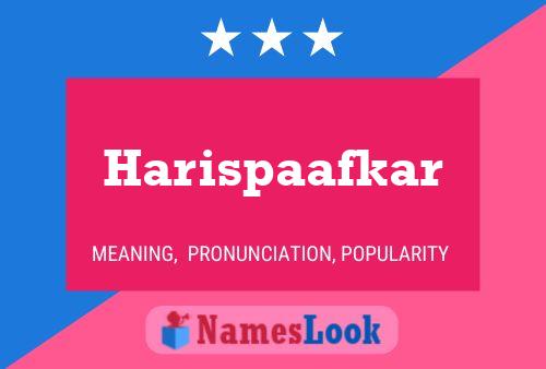 Harispaafkar 名字海报