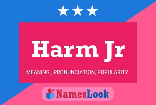 Harm Jr 名字海报