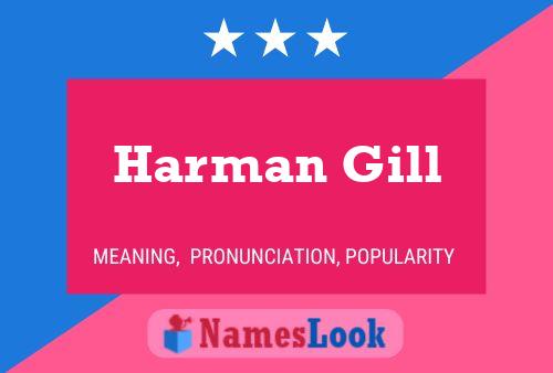 Harman Gill 名字海报