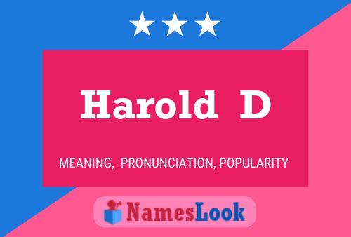 Harold  D 名字海报