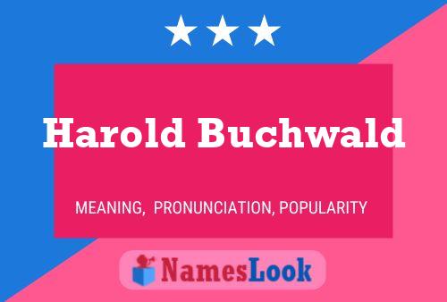 Harold Buchwald 名字海报