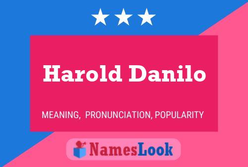 Harold Danilo 名字海报