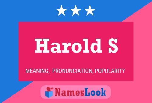 Harold S 名字海报