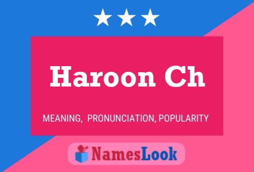 Haroon Ch 名字海报