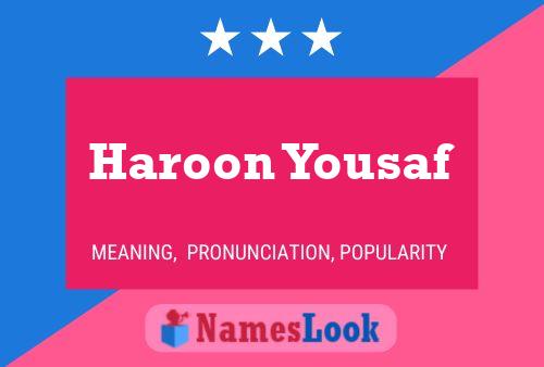 Haroon Yousaf 名字海报