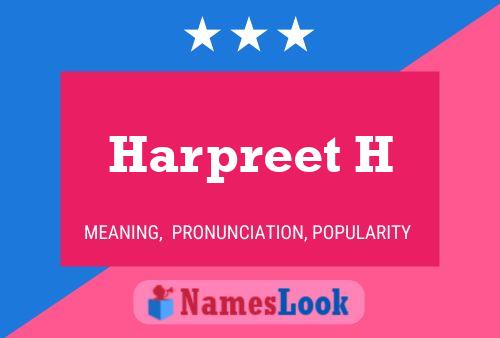 Harpreet H 名字海报