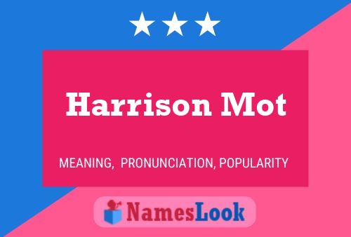 Harrison Mot 名字海报