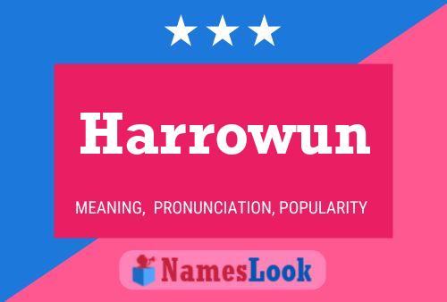 Harrowun 名字海报