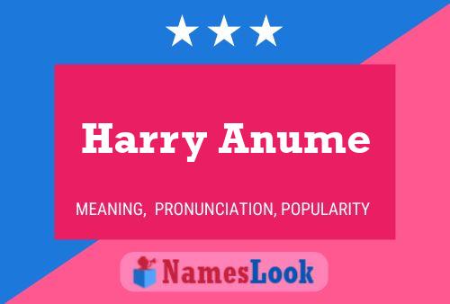 Harry Anume 名字海报