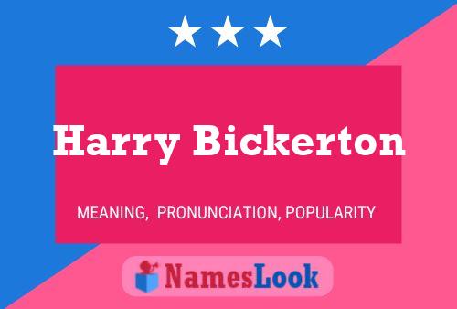 Harry Bickerton 名字海报