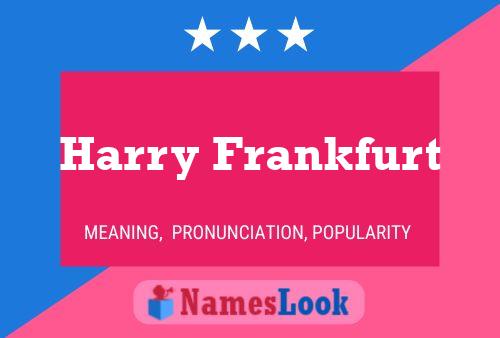 Harry Frankfurt 名字海报