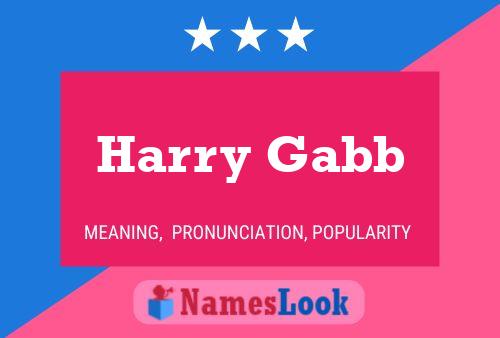 Harry Gabb 名字海报