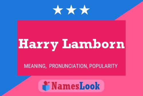 Harry Lamborn 名字海报