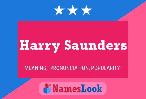 Harry Saunders 名字海报