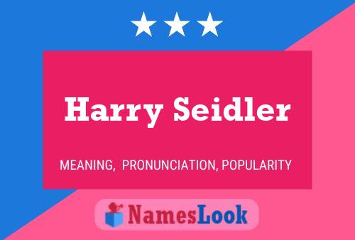 Harry Seidler 名字海报