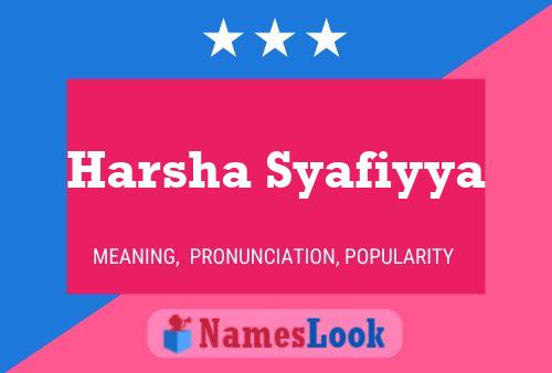 Harsha Syafiyya 名字海报