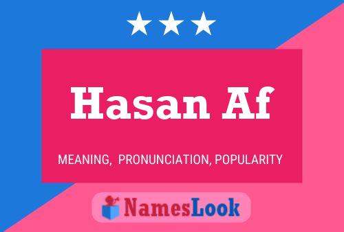 Hasan Af 名字海报