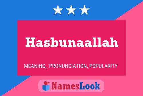 Hasbunaallah 名字海报