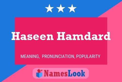 Haseen Hamdard 名字海报