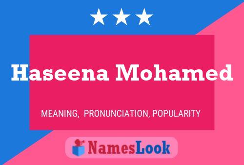 Haseena Mohamed 名字海报