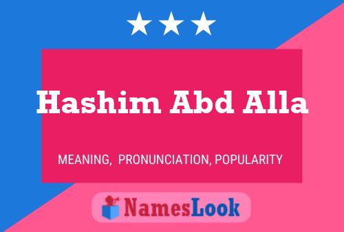 Hashim Abd Alla 名字海报