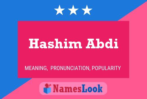 Hashim Abdi 名字海报