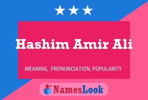 Hashim Amir Ali 名字海报