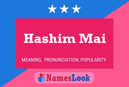 Hashim Mai 名字海报