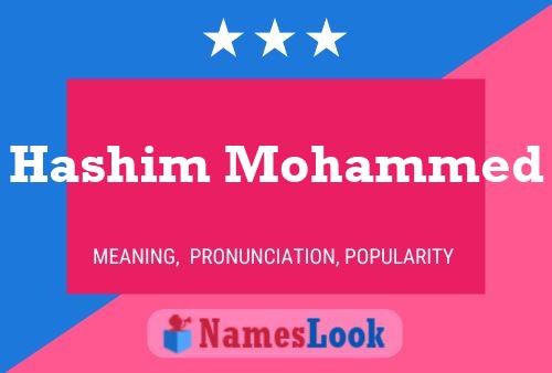 Hashim Mohammed 名字海报