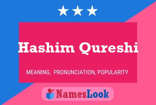 Hashim Qureshi 名字海报