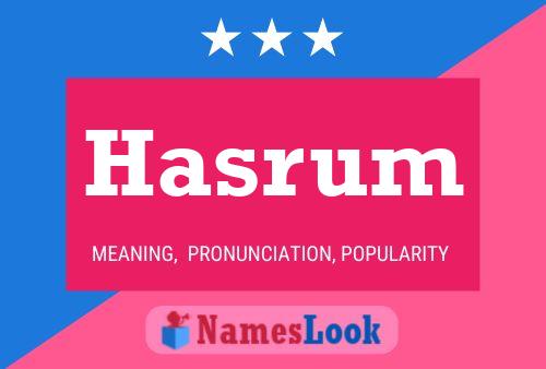 Hasrum 名字海报