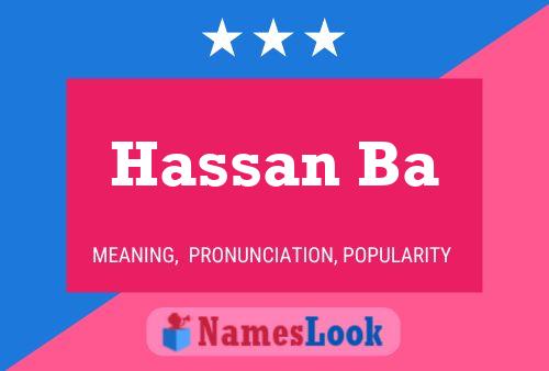 Hassan Ba 名字海报