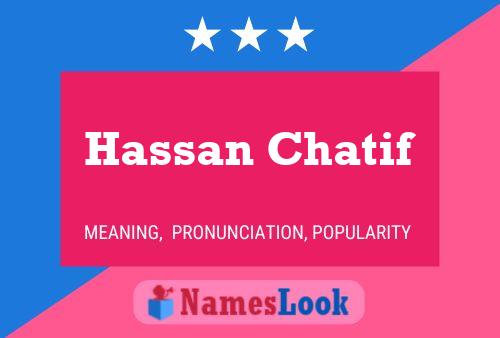 Hassan Chatif 名字海报