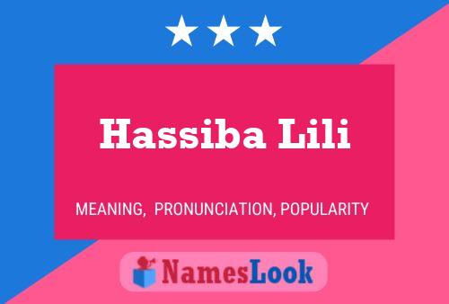 Hassiba Lili 名字海报