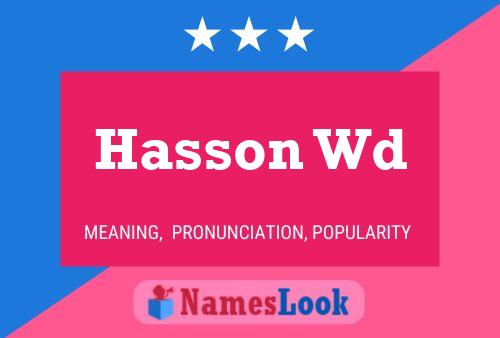 Hasson Wd 名字海报