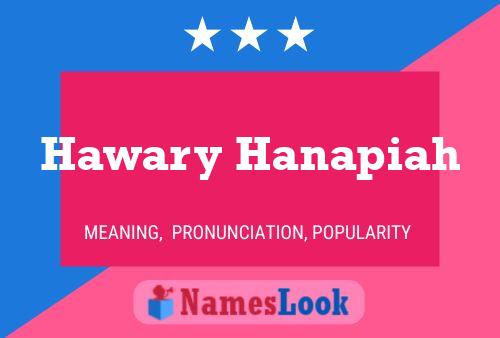 Hawary Hanapiah 名字海报