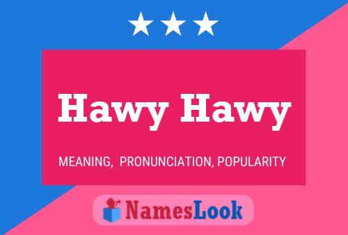 Hawy Hawy 名字海报