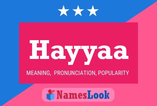 Hayyaa 名字海报