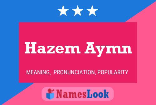 Hazem Aymn 名字海报